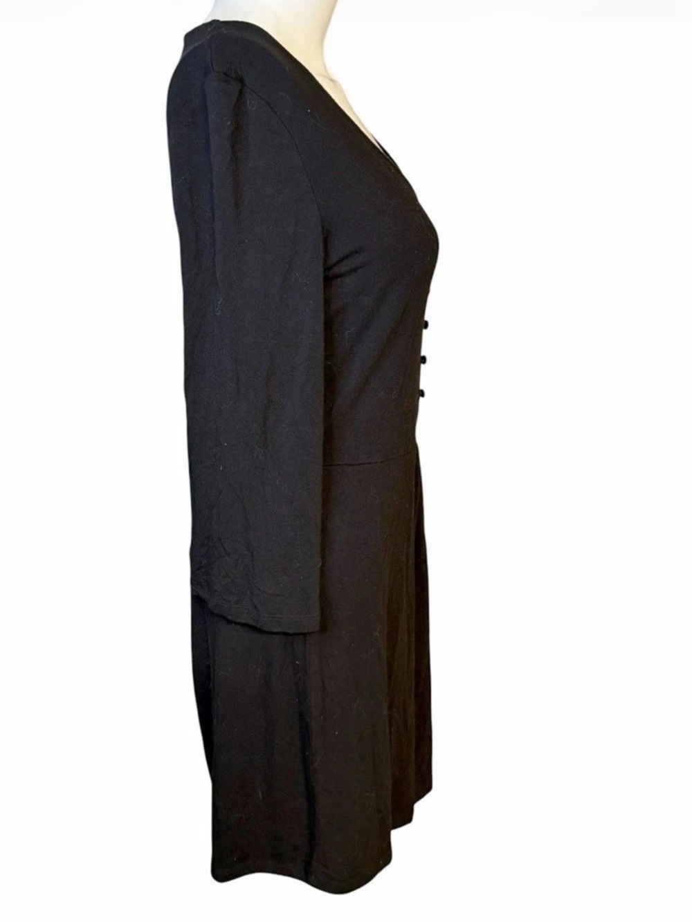 Black Long Sleeve Mini Dress Size 6 - Picture 4 of 8